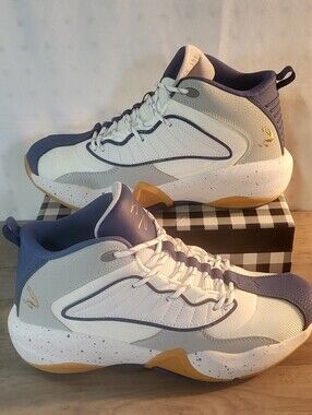 Shaq NIB Speed Demon Mens Mid High 8.5 Gray/white/ Blue Sneakers